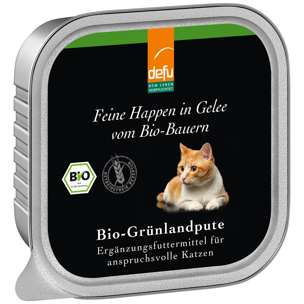Defu Cat Happen in Gelee - Bio-Grünlandpute
