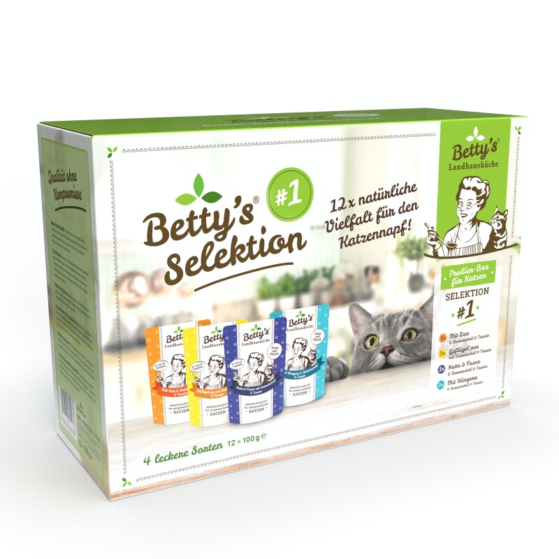 Betty's Landhausküche Katze Selektion Nr. 1 (12 x 100 g)  