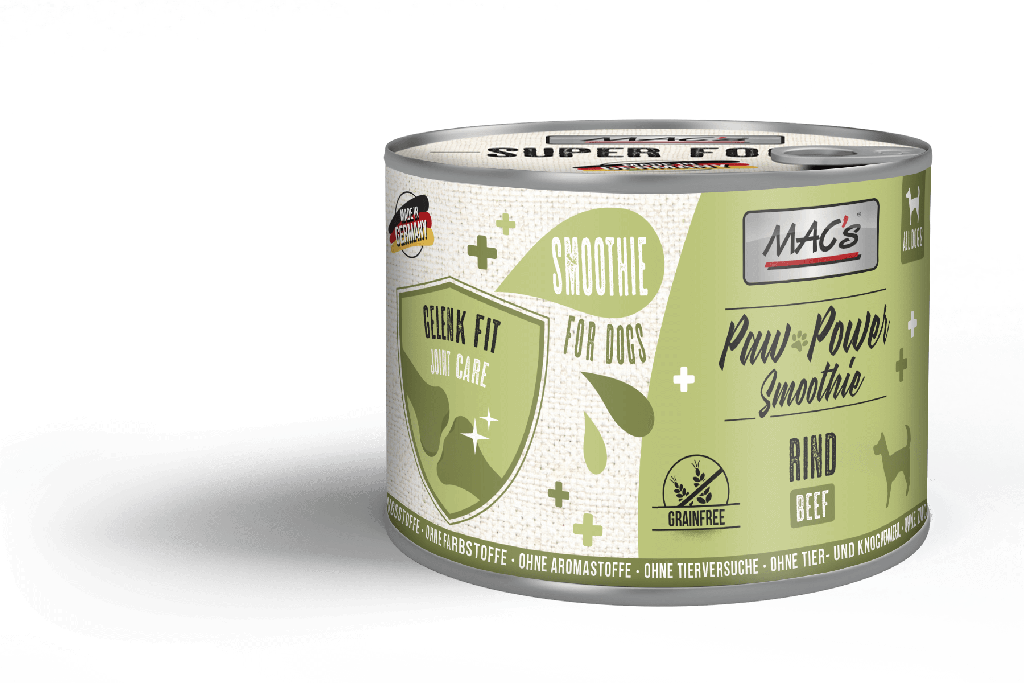 Mac's Dog Paw Power Smoothie Gelenk Fit Rind