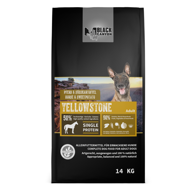 Black Canyon Single/Monoprotein Yellow Stone Pferd & Süßkartoffel