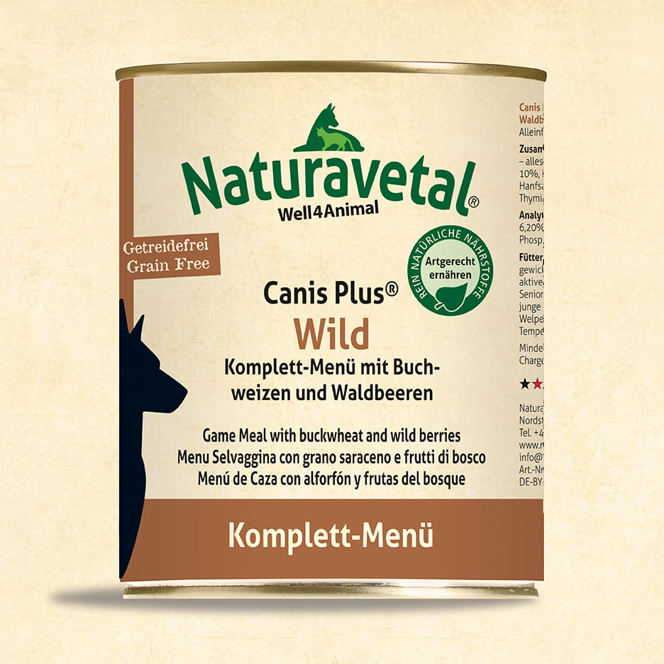 Naturavetal Canis Plus Komplettmenü Wild