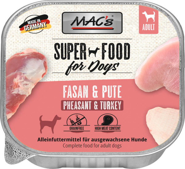 Mac's Dog ravier faisan & dinde 150g