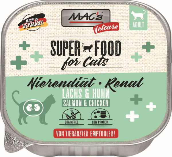 Mac's Cat Vetcare Nierendiät Lachs & Huhn 100g