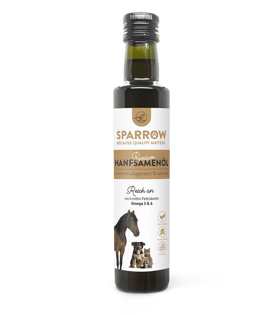 SPARROW Pet Premium Hanfsamenöl 250ml