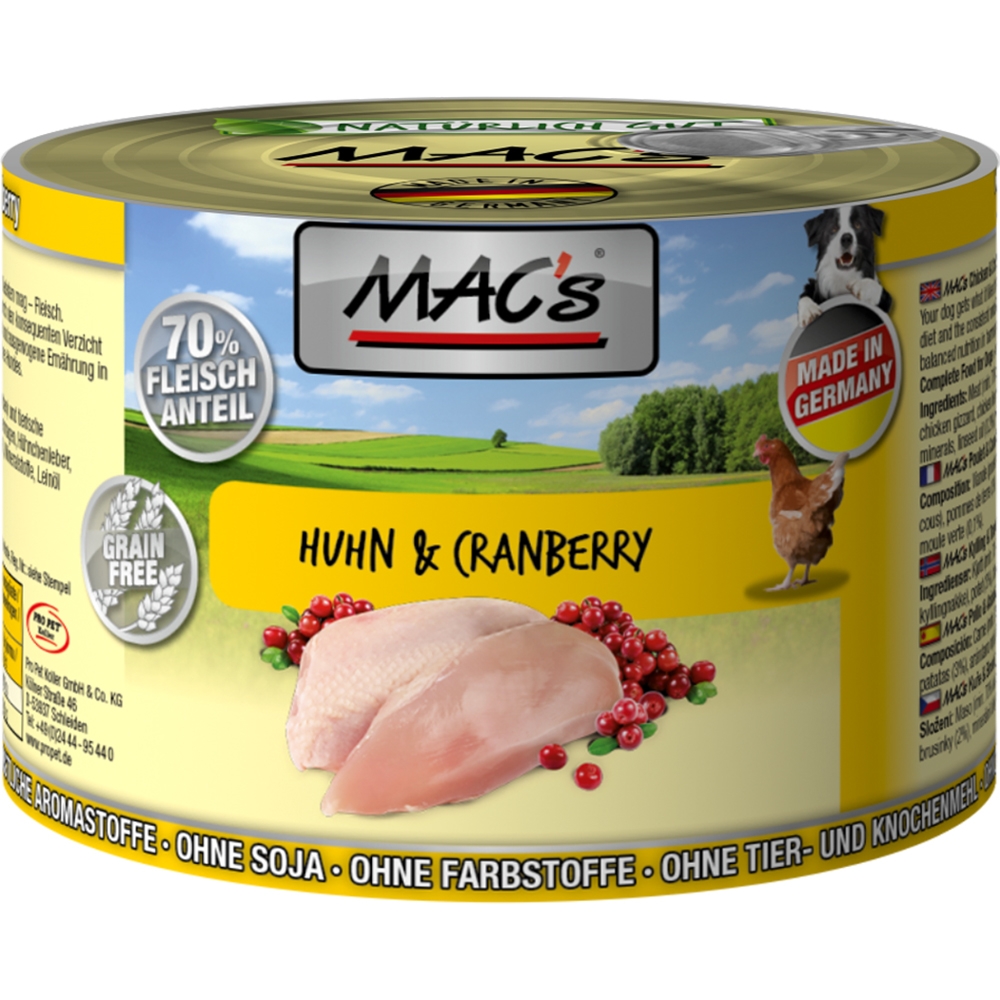 Mac's Dog Hühnchen & Cranberry