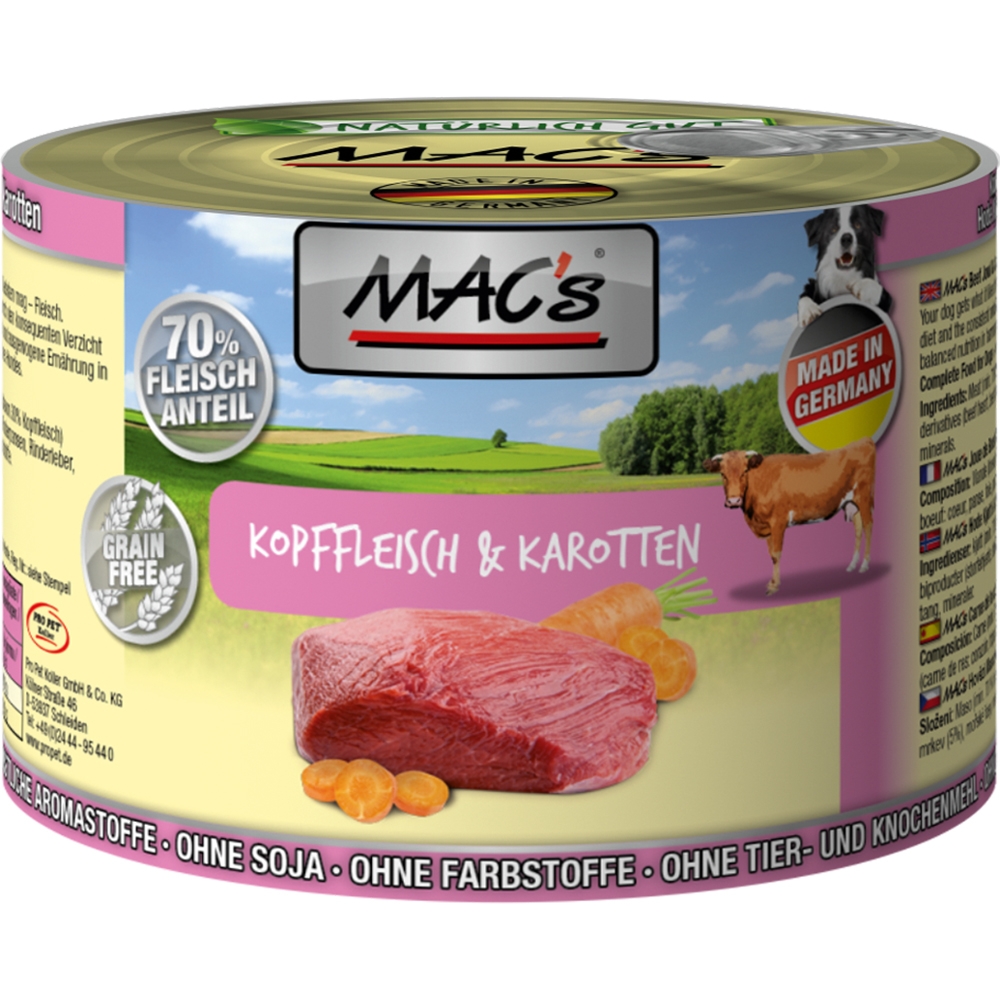 Mac's Dog Kopffleisch & Karotten