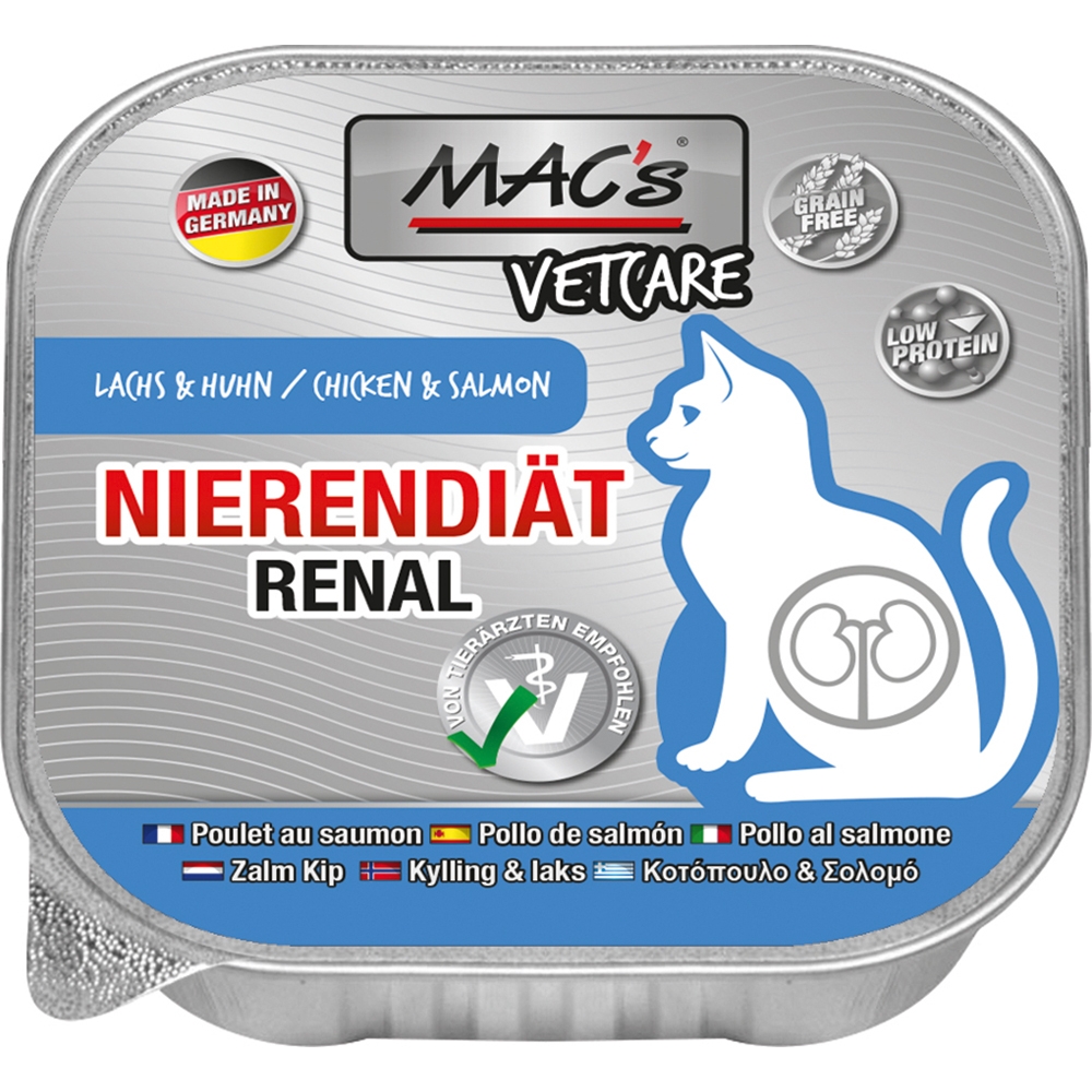 Mac's Cat Vetcare Nierendiät Lachs & Huhn 100g