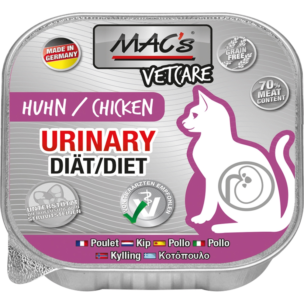 Mac's Cat Vetcare Urinary Huhn 100g
