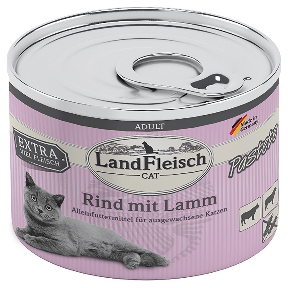 LandFleisch Cat Pastete Rind, & Lamm