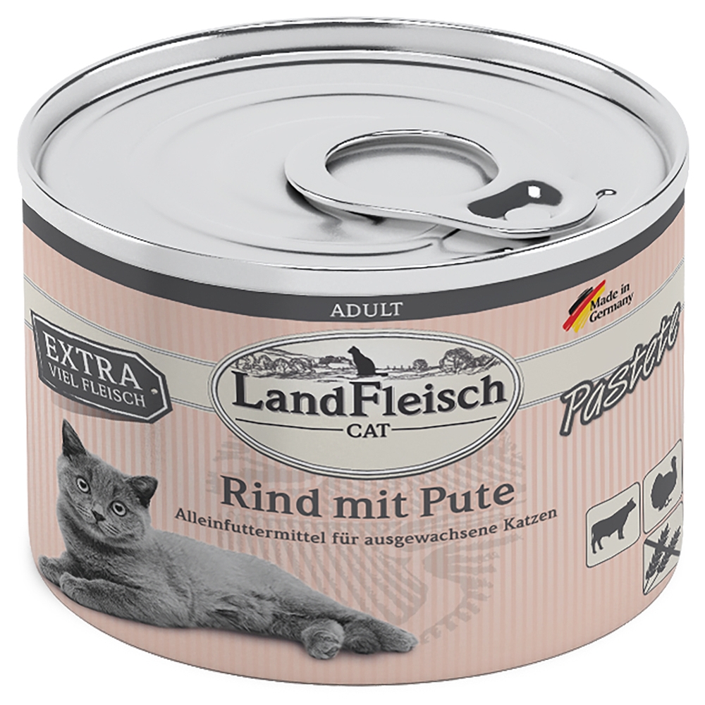 LandFleisch Cat Pastete Rind, & Pute 195g