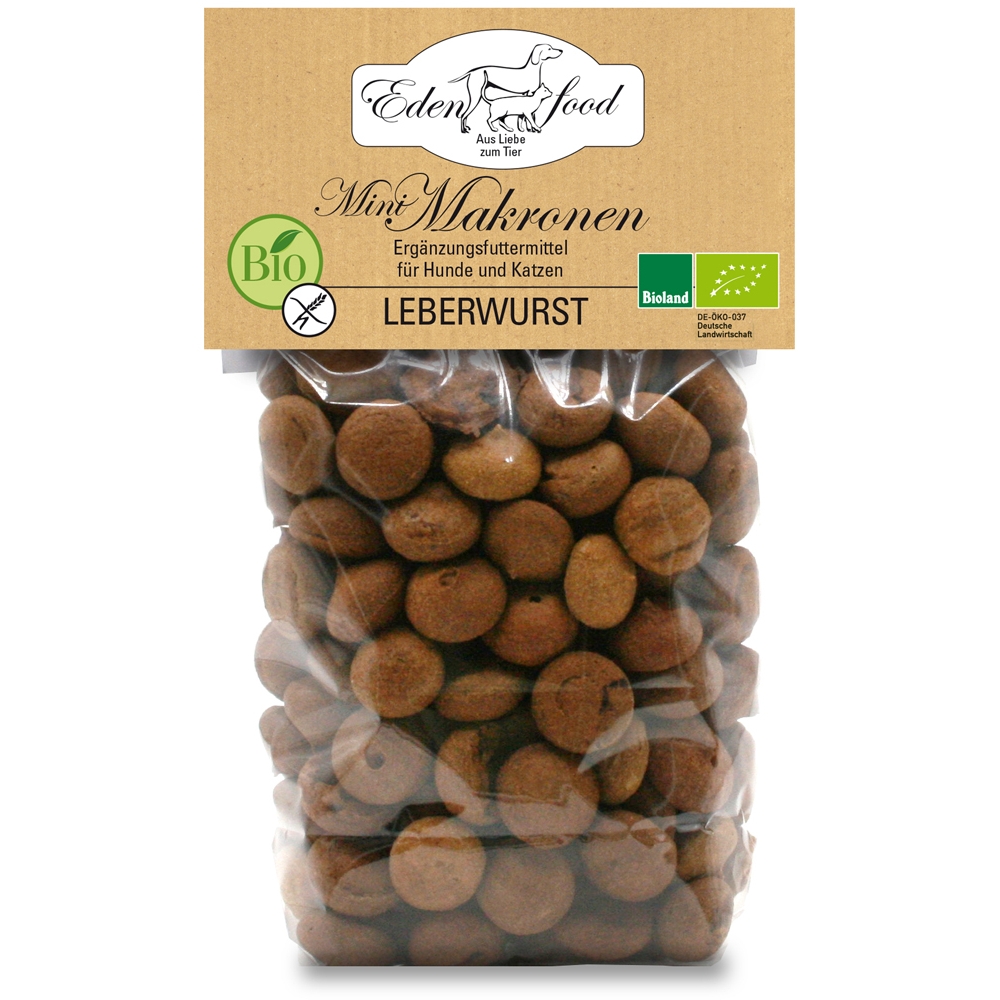 Edenfood Mini Bio-Makronen Leckerli Leberwurst 100g