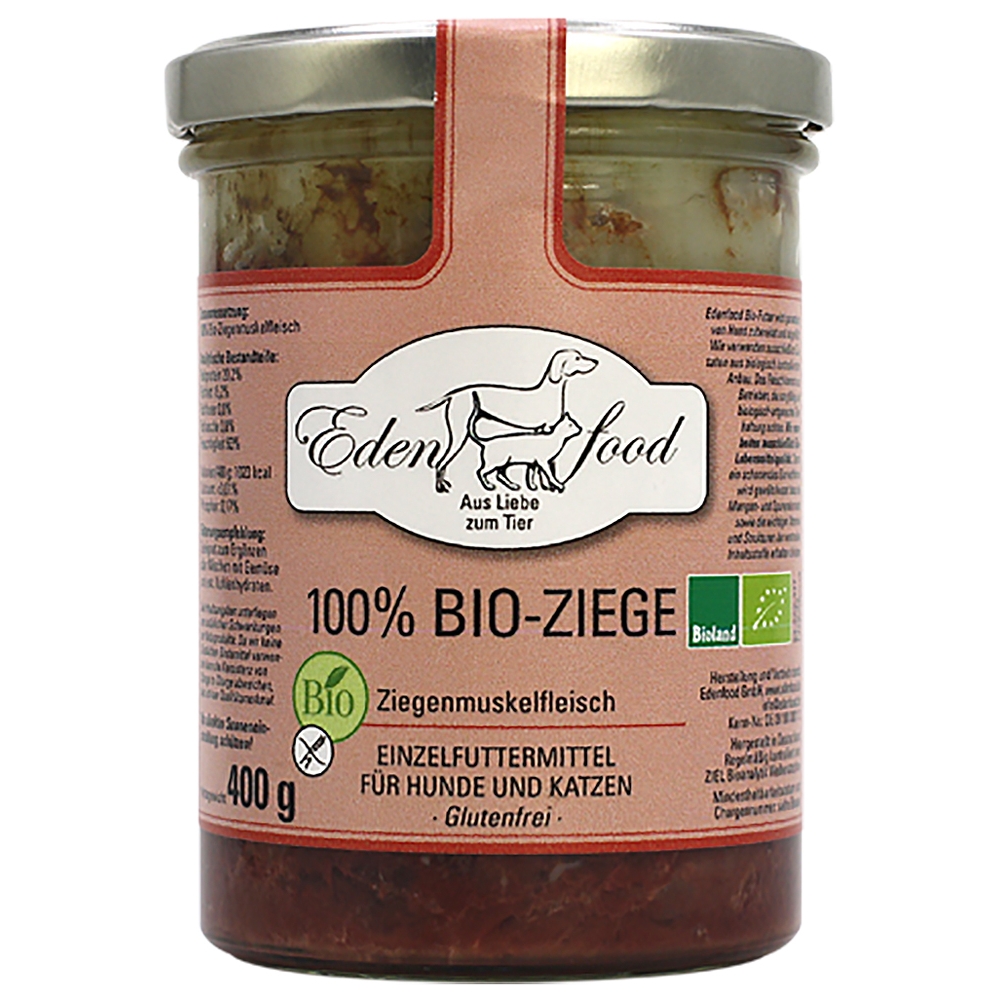 Edenfood Reinfleisch 100% Bio-Ziege 400g