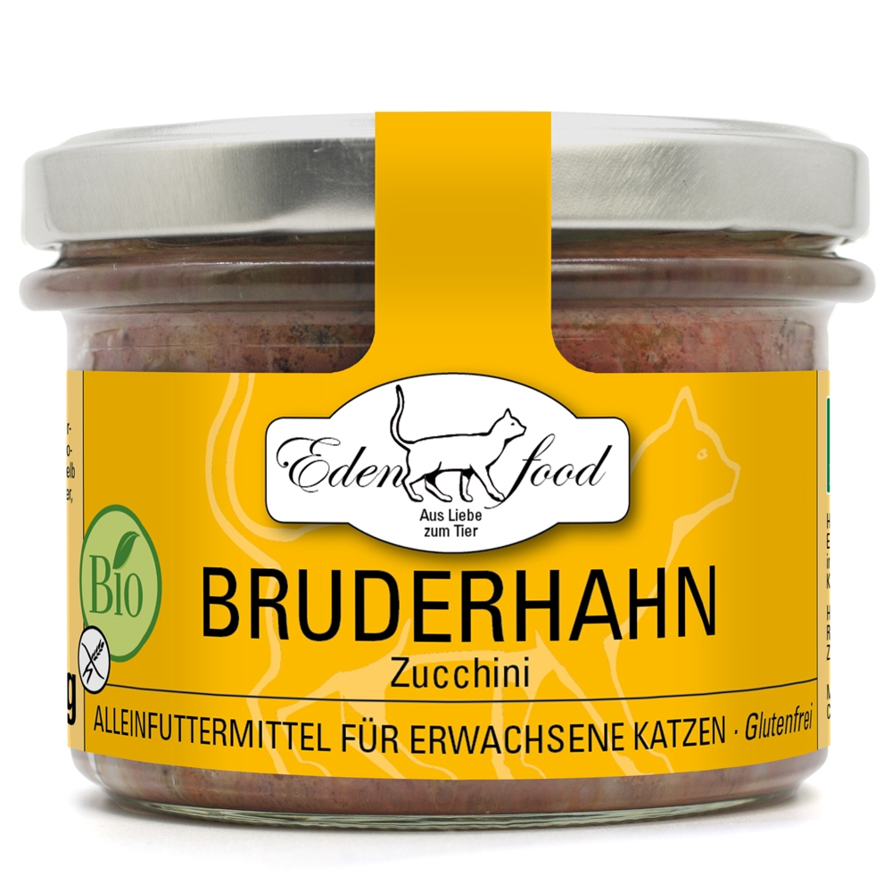 Edenfood Cat Bio-Menü Bruderhahn & Zucchini 200g