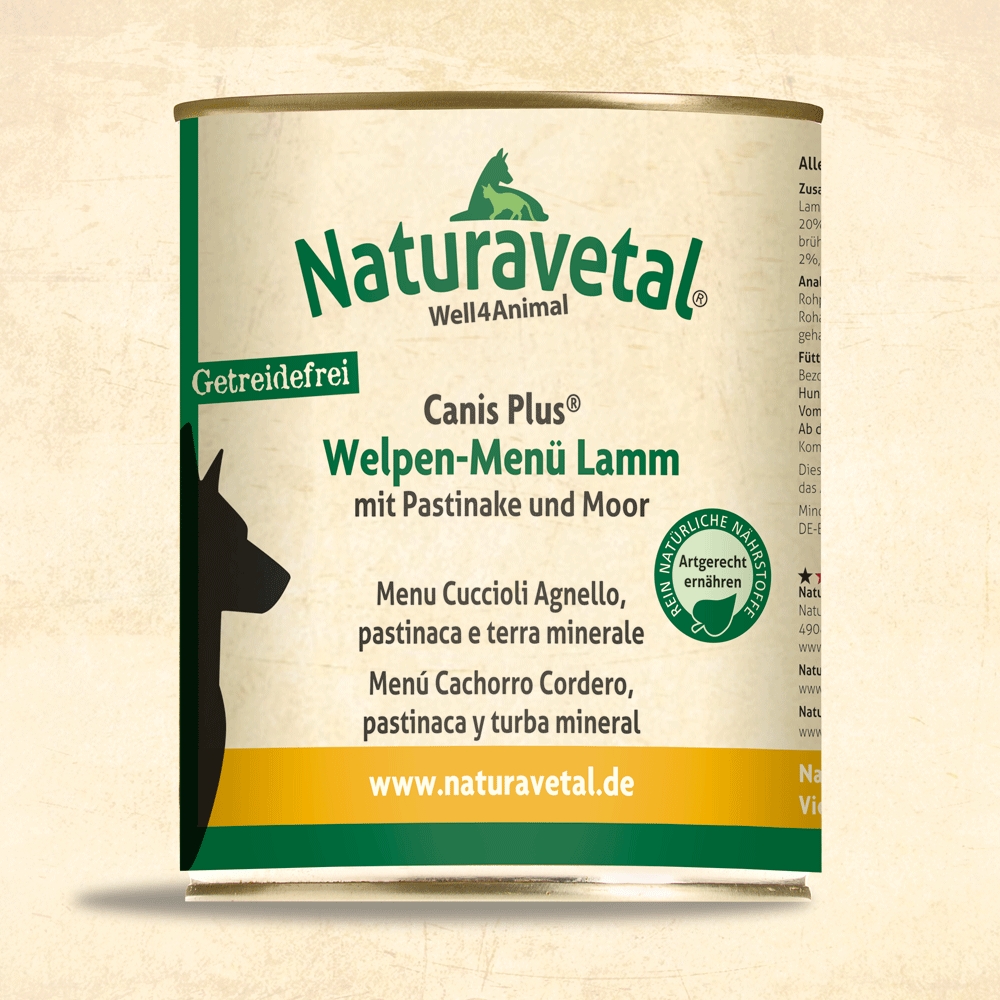 Naturavetal Canis Plus Welpen-Menü Lamm 