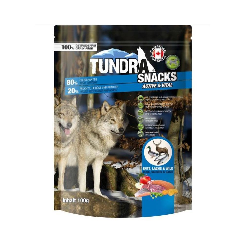 TUNDRA Dog Snacks Ente, Lachs & Wild - Active & Vital