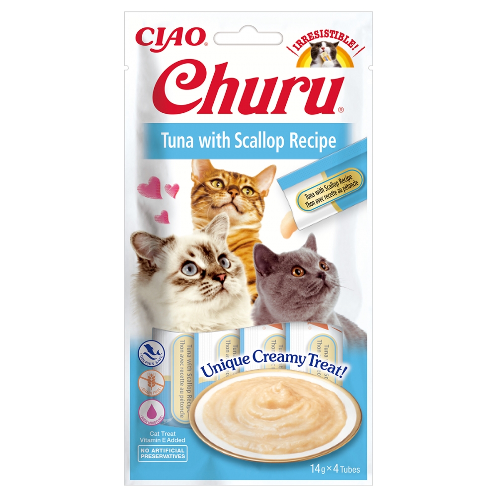 Inaba Ciao Churu Cat Tuna with Scallop Recipe