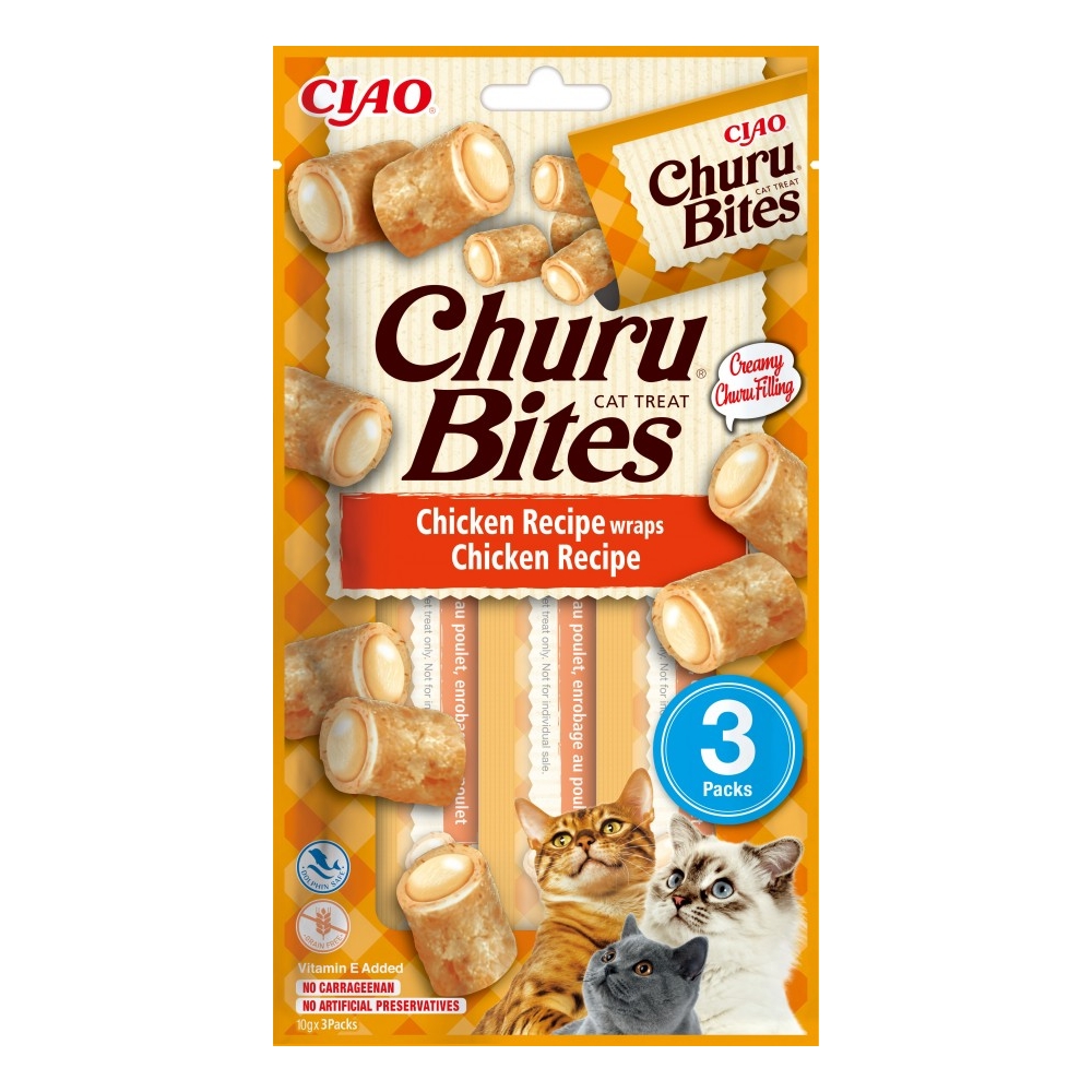 Inaba Ciao Churu Bites Cat Chicken Recipe wraps Chicken