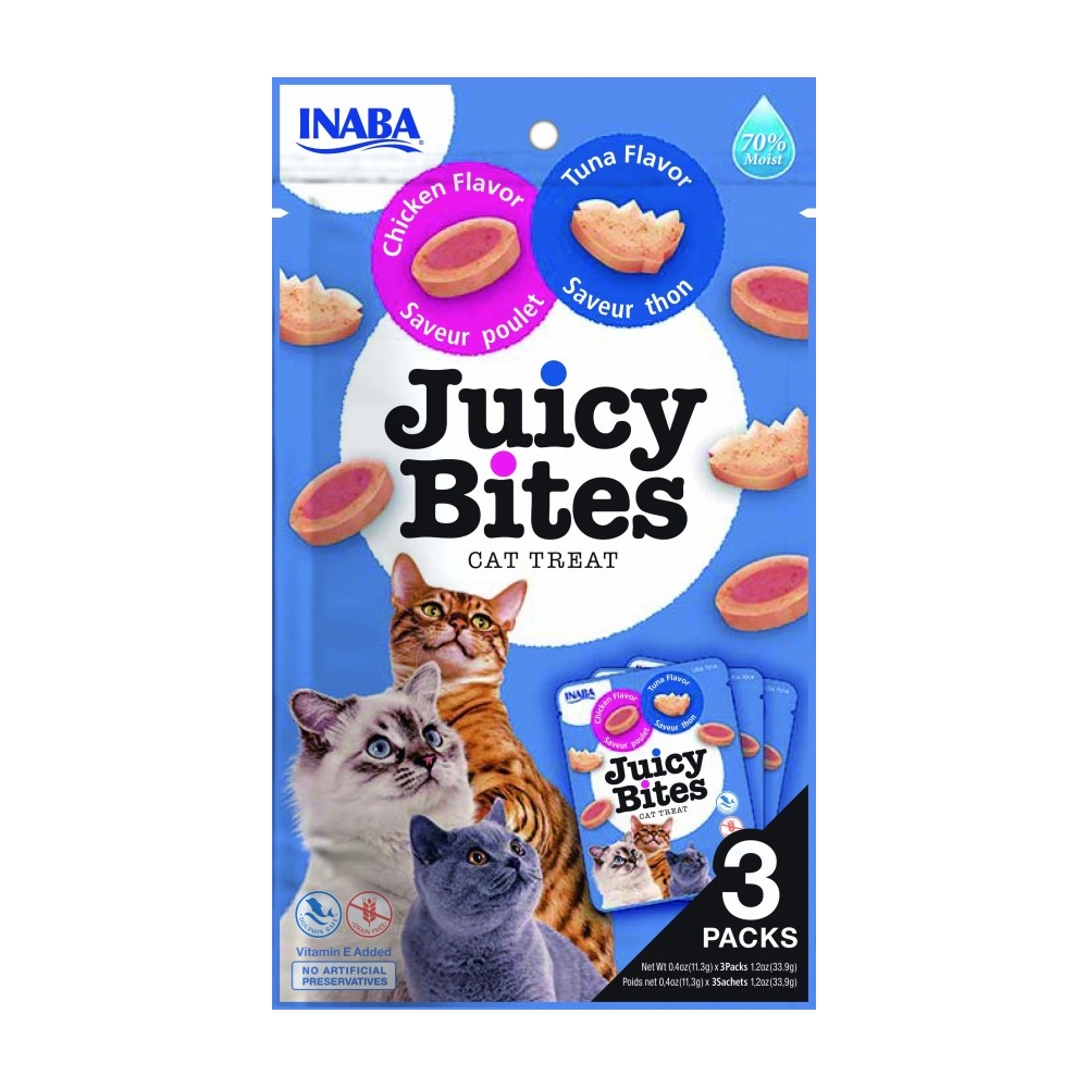 Inabo Ciao Juicy Bites Cat Tuna & Chicken Flavour