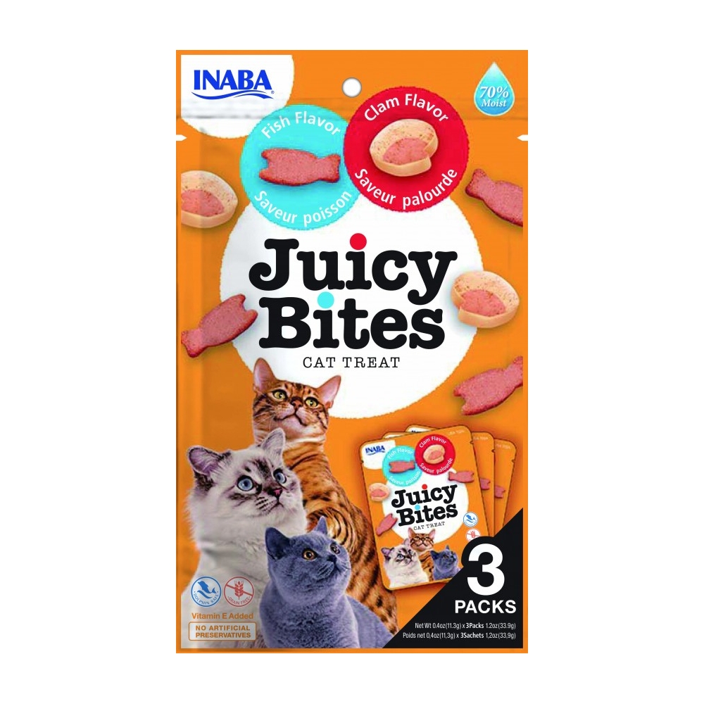 Inabo Ciao Juicy Bites Cat Fish & Clam Flavour