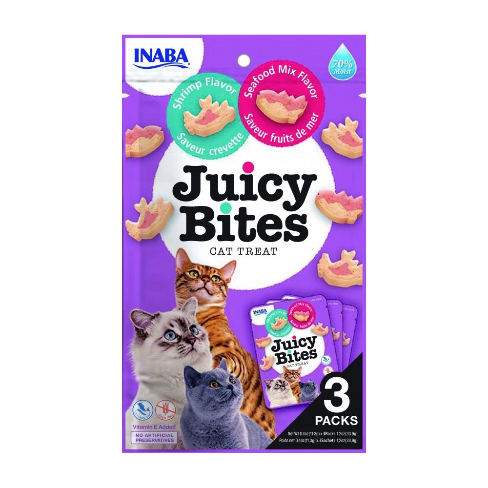 Inabo Ciao Juicy Bites Cat Shrimp & Seafood Mix Flavour