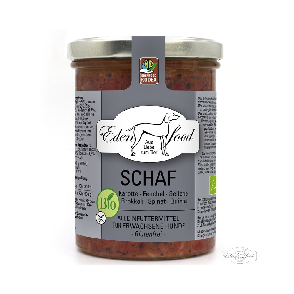 Edenfood Dog Bio-Menü Schaf, Gemüse & Quinoa 400g