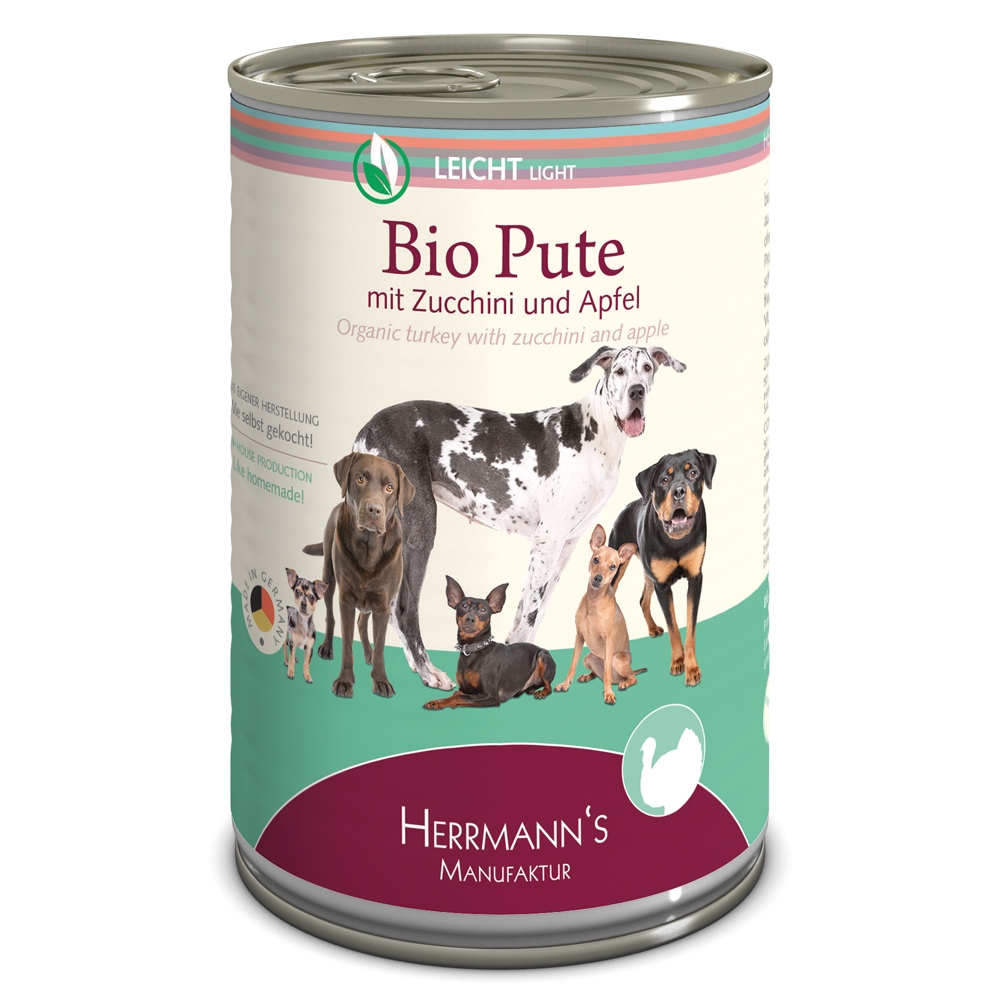 Herrmann's Dog Selection Leicht Bio-Pute mit Zucchini & Apfel