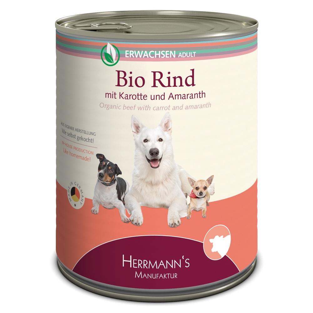 Herrmann's Dog Selection Bio-Rind mit Karotten, Amaranth & Sellerie
