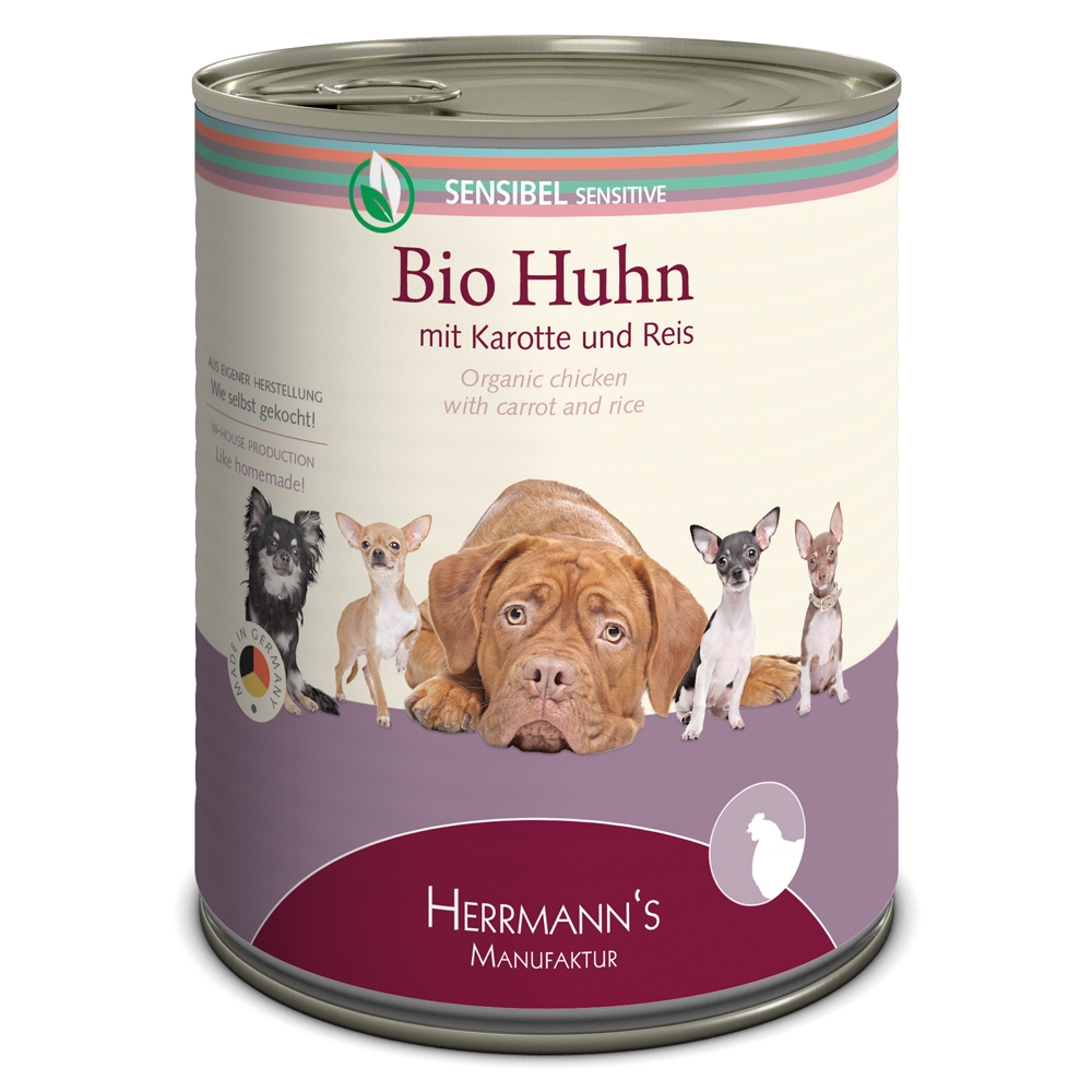 Herrmann's Dog Selection Bio-Huhn mit Karotte & Reis