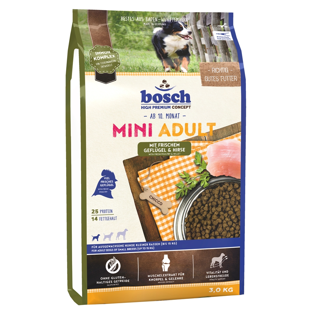 Bosch High Premium Adult Mini Geflügel & Hirse 3kg