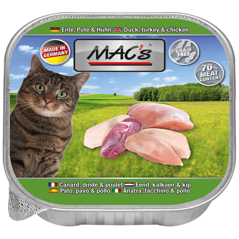 Mac's Cat Ente, Kaninchen & Rind 85g
