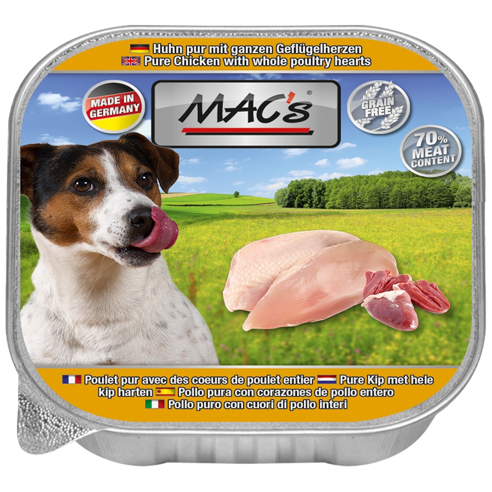 Mac's Dog Huhn Pur & Geflügelherzen