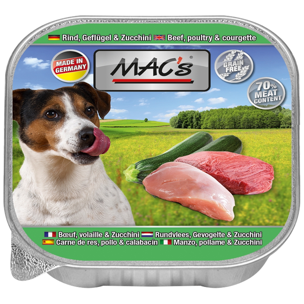 Mac's Dog Rind, Geflügel & Zucchini 150g