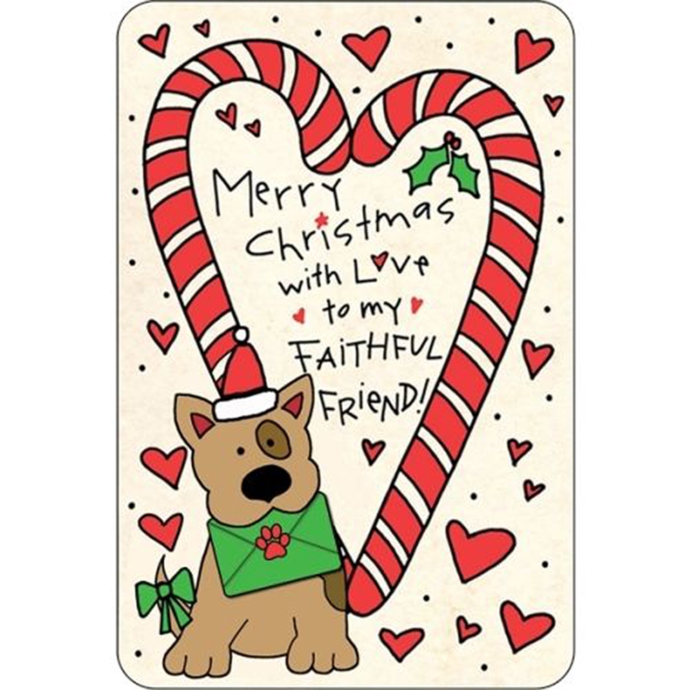 Pet's Up Edible Card Weihnachtskarte "Faithful Friend"