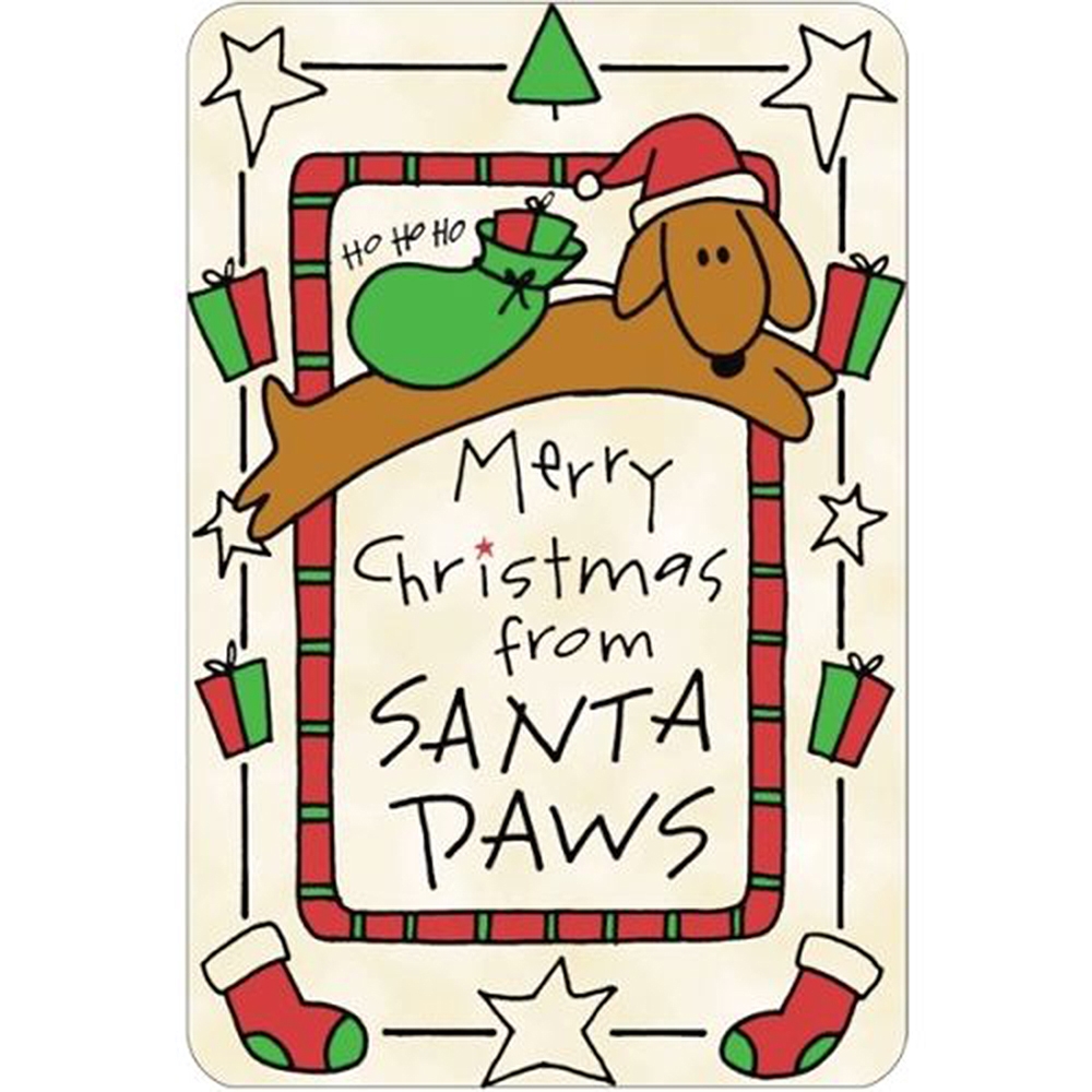 Pet's Up Edible Card Weihnachtskarte "Santa Paws"
