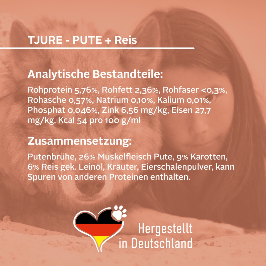 Tjure Hund Pute und Reis