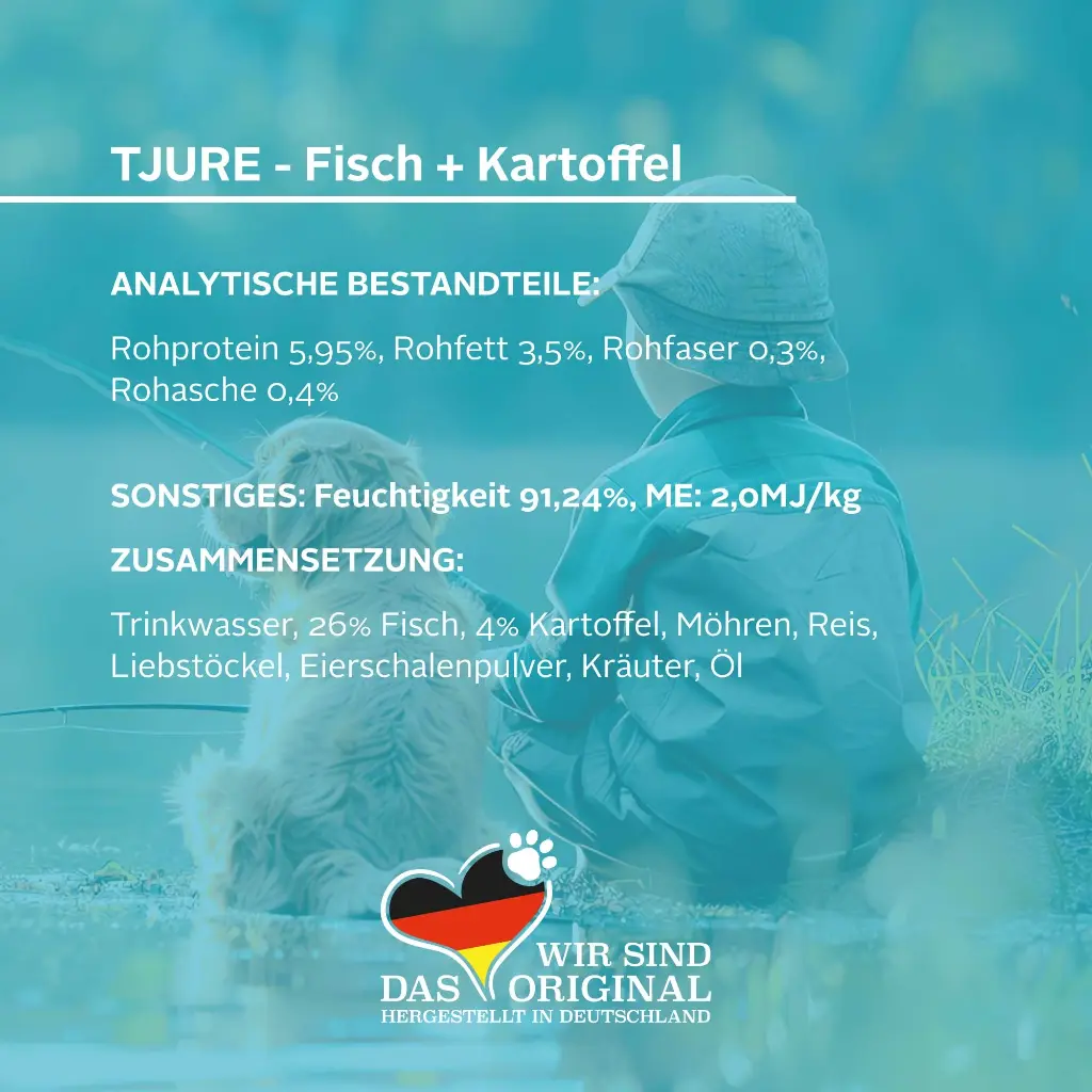 Tjure Katzensmoothie Fisch mit Kartoffel