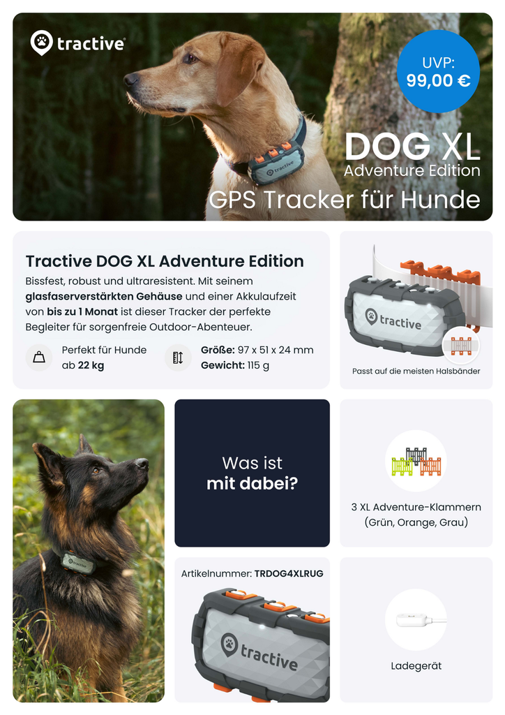 Tractive GPS Tracker Dog XL Adventure Edition