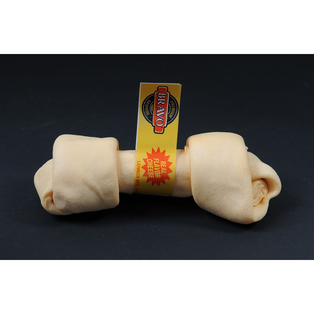Bravo Rawhide Kauknochen mit Knoten Käse