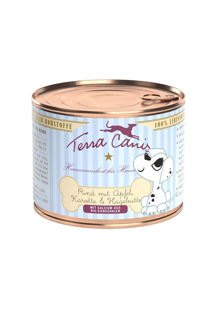 Terra Canis Welpen Rind, Apfel, Karotte & Hagebutte
