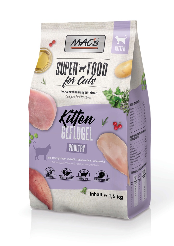 MAC's Cat Kitten Poultry dry food