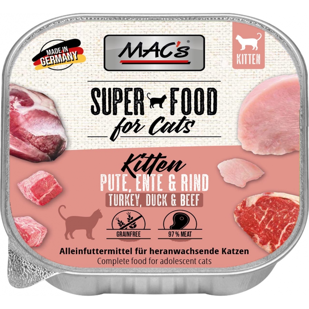 MAC's Cat Kitten Turkey, Duck & Beef 100g