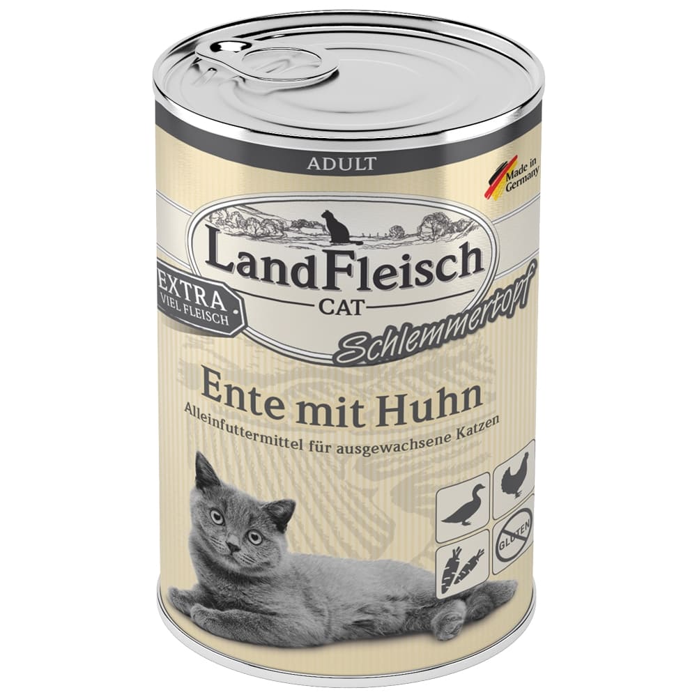 LandFleisch Cat Schlemmertopf Ente & Huhn