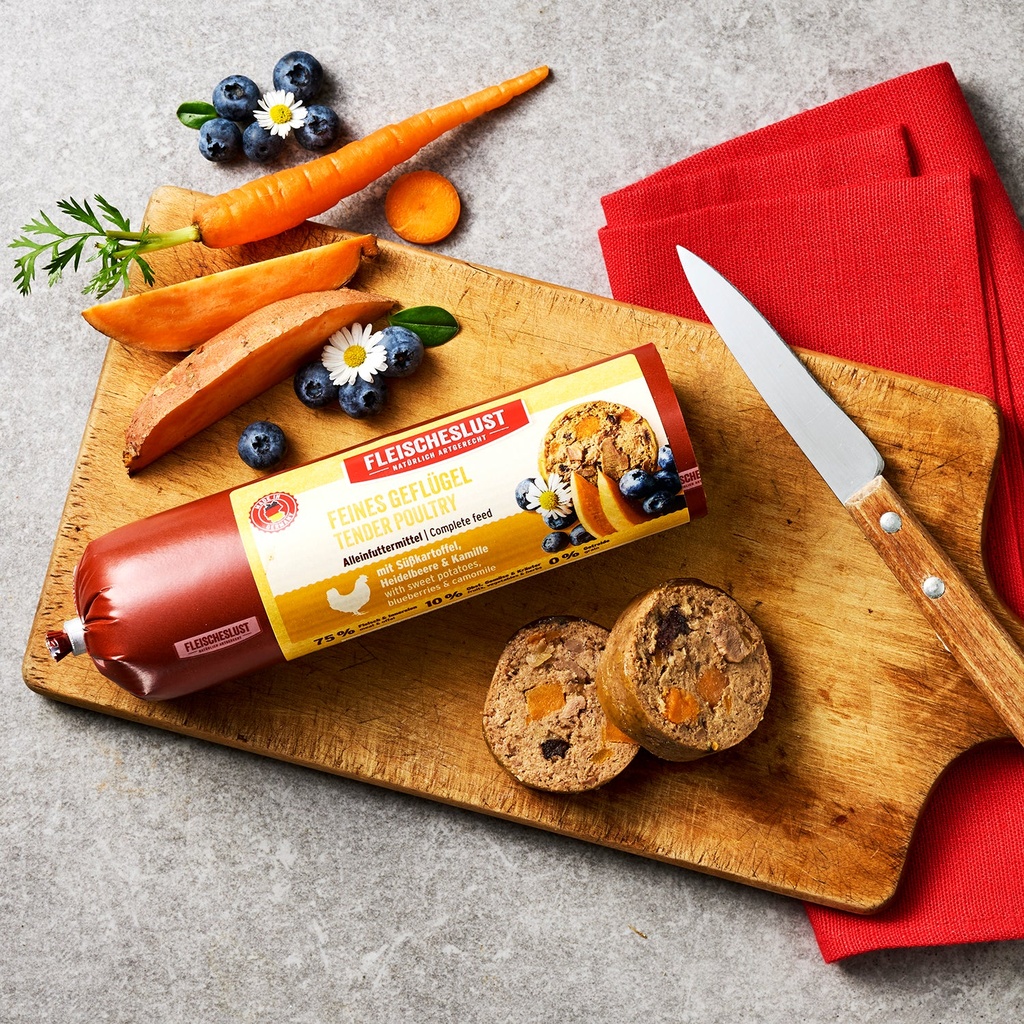 Fleischeslust Classic Feines Geflügel mit Süßkartoffel,Heidelbeere & Kamille