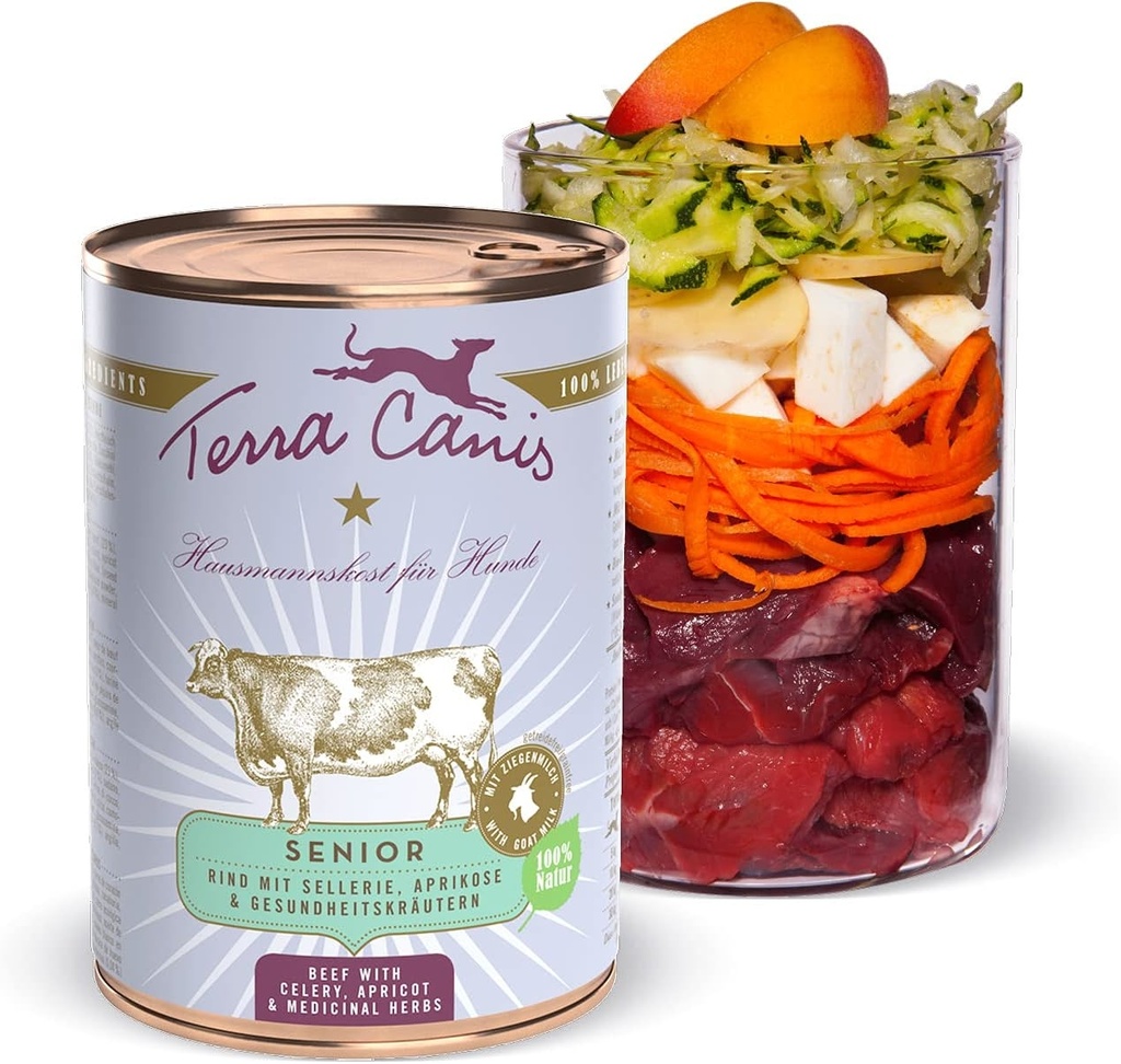 Terra Canis Senior Rind mit Sellerie, Aprikose & Gesundheitskräutern
