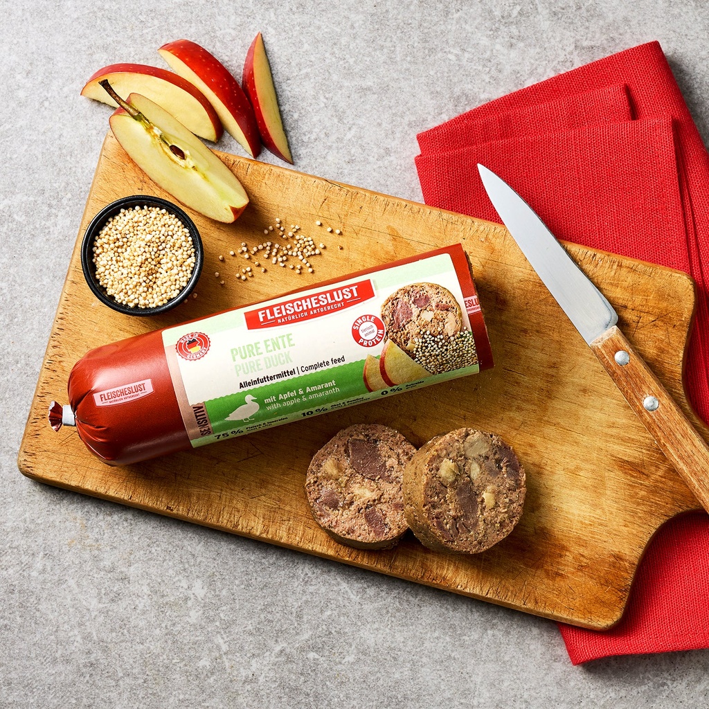 Fleischeslust Singleprotein Bauernente mit Amaranth und feinen Apfelstückchen