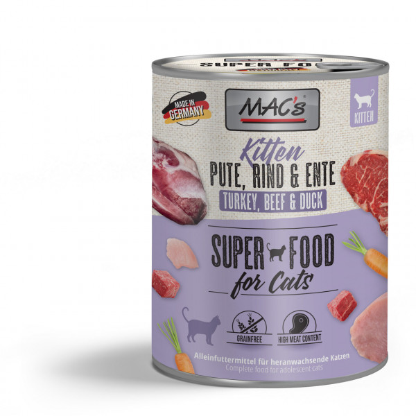 Mac's Cat Kitten Pute, Rind & Ente