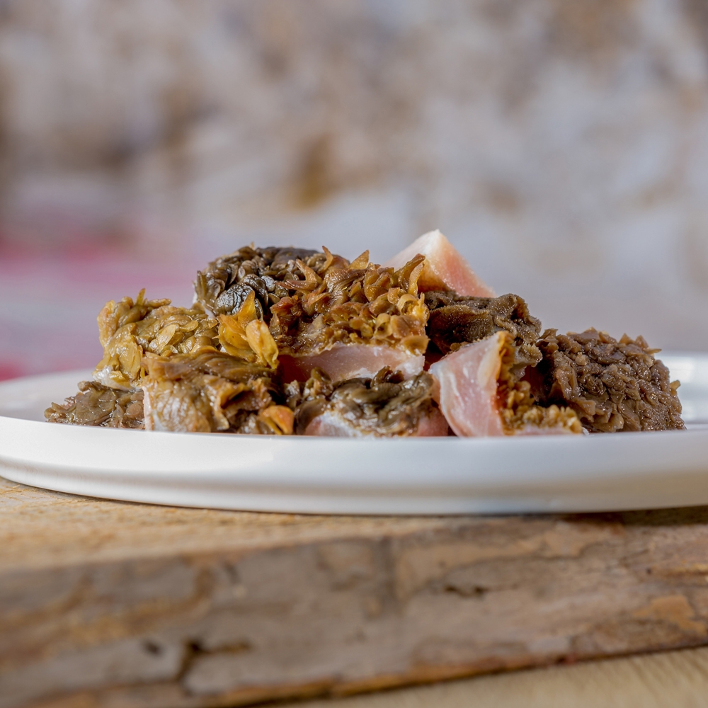 Barfgold Rinderpansen grün gewürfelt