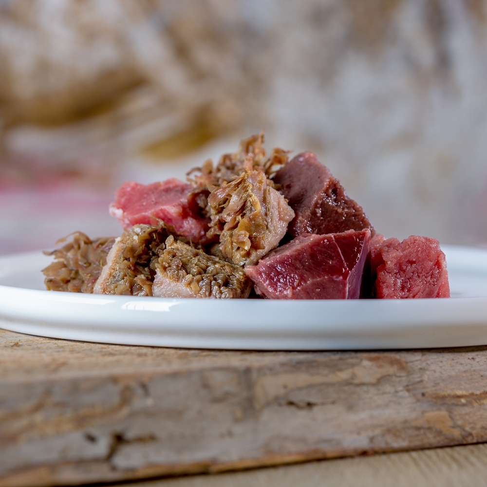 Barfgold Schlemmer-Menü vom Rind gewürfelt