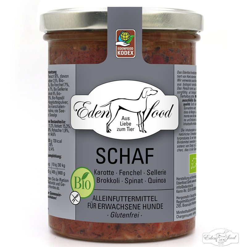 Edenfood Dog Bio-Menü Schaf, Gemüse & Quinoa
