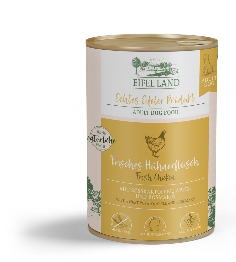 Eifel Land Dog frisches Hühnerfleisch